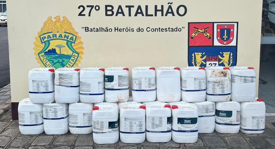 Contrabandista de agrotóxicos é detido pela PM após desobedecer ordem da PRF em Porto Vitória