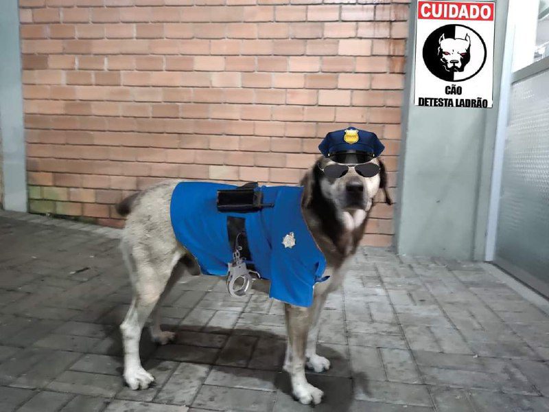 Cãozinho “Piá”, ajuda policial a prender ladrão em Porto União