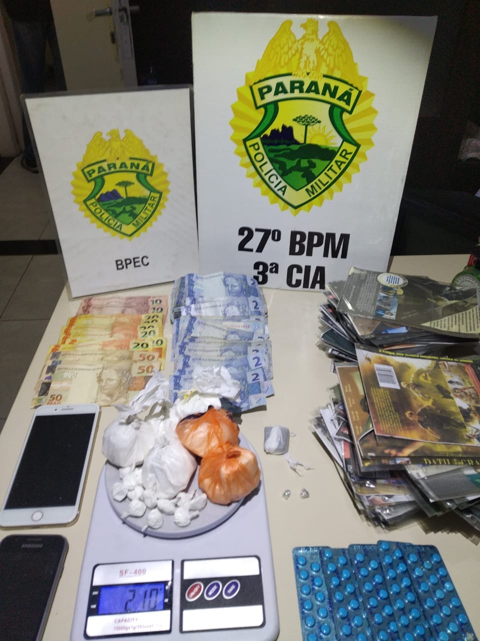 PM desarticula mais um ponto de tráfico de drogas em São Mateus do Sul