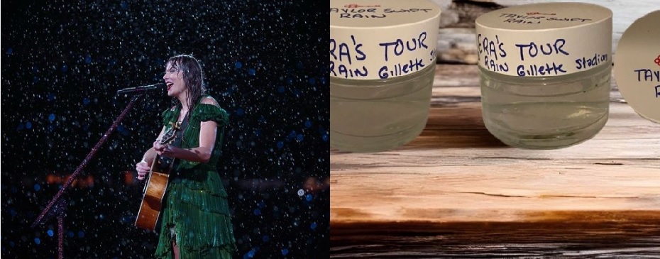 Fã tenta vender água de chuva do show de Taylor Swift por mais de R$ 1 mil Reais!