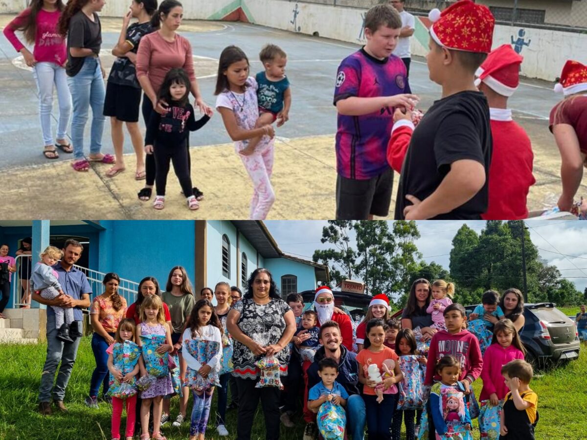 Jovens de São Mateus do Sul e Triunfo promovem ação social e entregam mais de 500 presentes para crianças de ambos os municípios