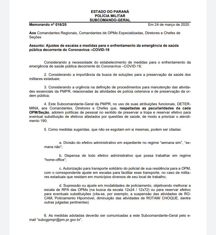 Governo estadual faz repasse de proteção para PM e esclarece sobre escalas