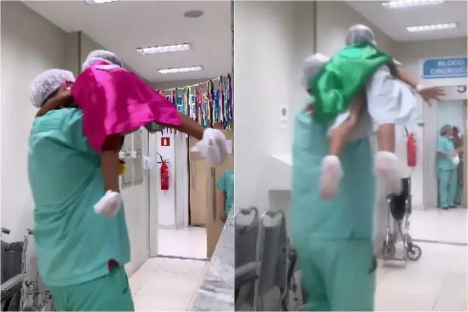 VÍDEO: Médico leva crianças vestidas de super-heróis para a sala de cirurgia e viraliza; assista