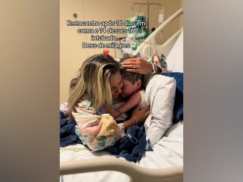 Vídeo: Mãe reencontra filho com doença rara após ele passar 16 dias em coma  e comove a web