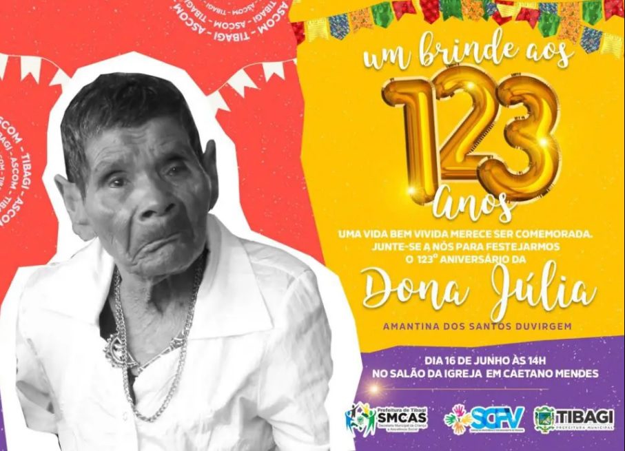 Idosa completa 123 anos e ganha festa de aniversário no Paraná