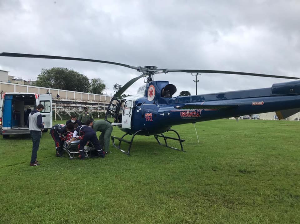 SAMU de São João do Triunfo realiza transferência de helicóptero de gestante em trabalho de parto