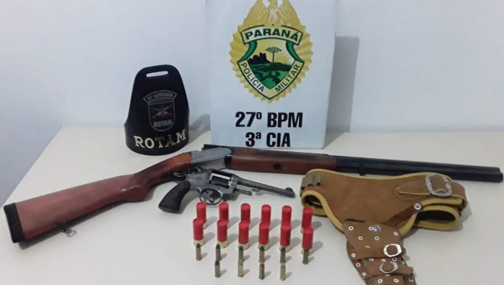 Suposto segurança é preso com armas e munições em São Mateus do Sul