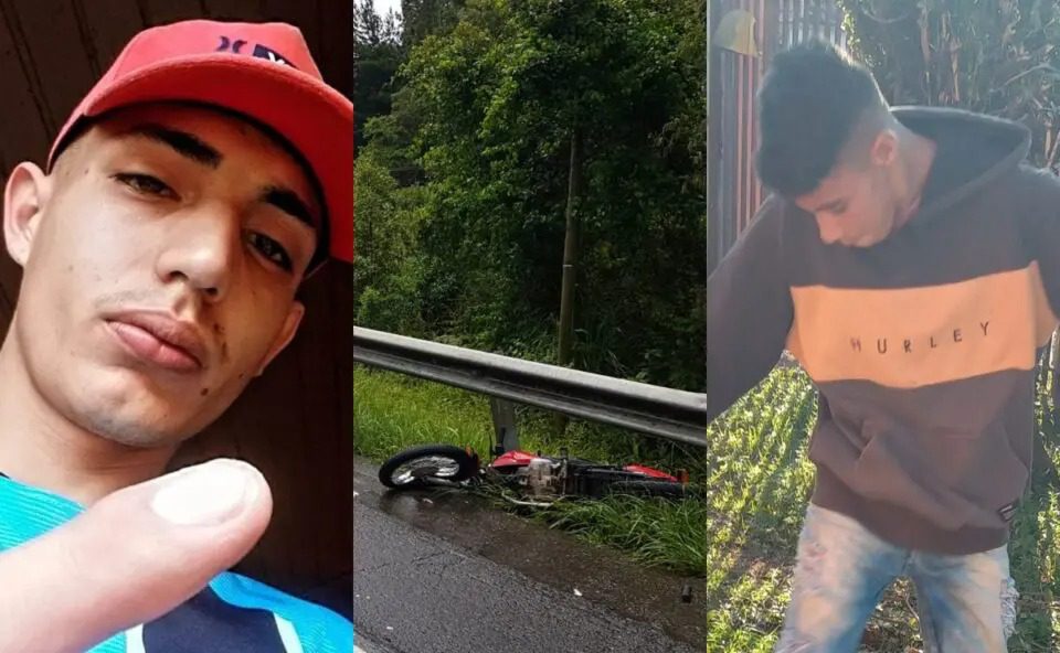 Mãe vê momento em que os dois filhos morrem em acidente de moto na BR-116 em Campina Grande do Sul