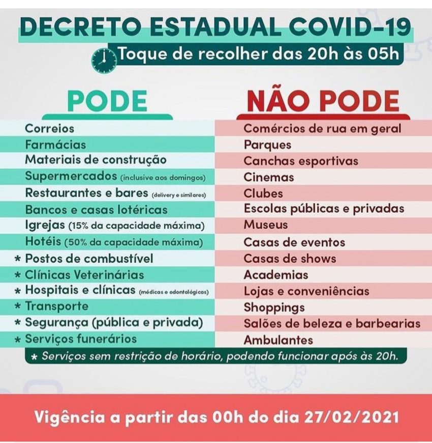 Entidades anunciam cumprimento de Decreto Estadual em São Mateus do Sul