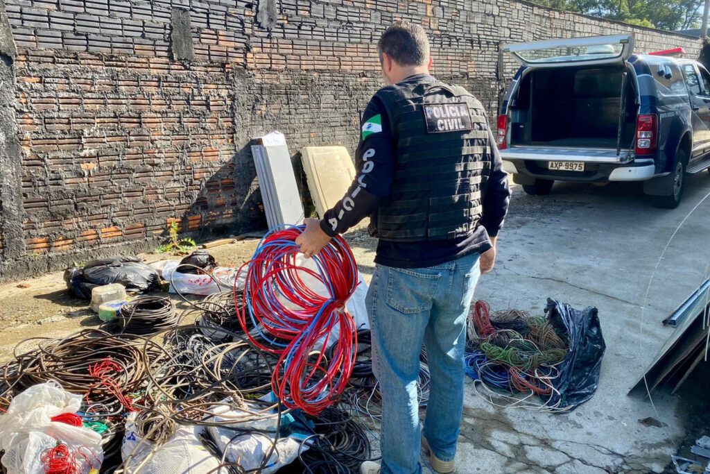 PCPR e Guarda Municipal apreendem 400 quilos de fios de cobre em Ponta Grossa