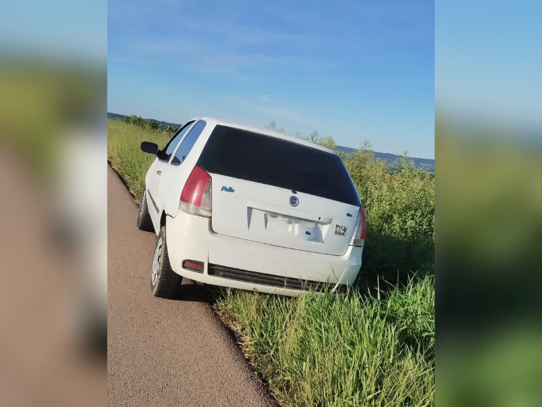 Um dos carros envolvidos na explosão de agências bancárias em Imbituva é encontrado