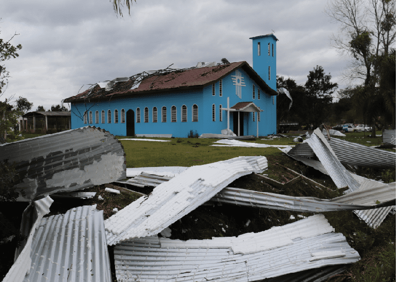 Temporal destrói igreja na localidade da Divisa