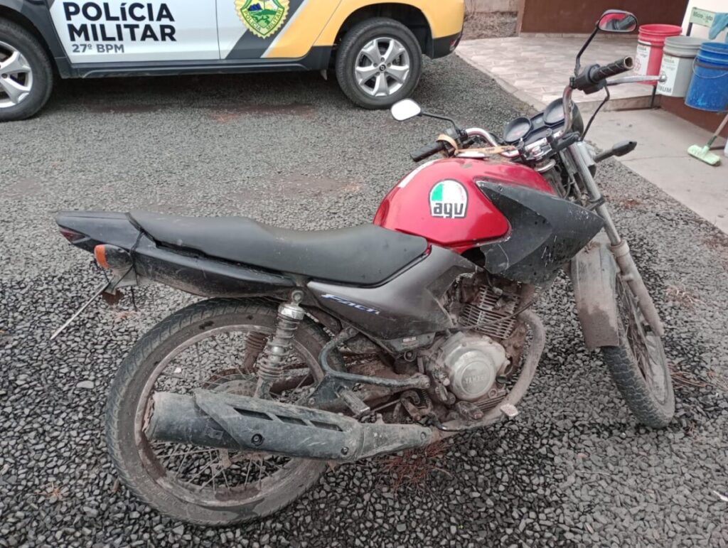 Moto adulterada é apreendida pela PM em São Mateus do Sul