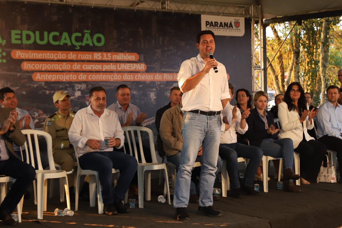Governador confirma investimentos em União da Vitória e proposta da incorporação da Uniuv à Unespar em visita à cidade