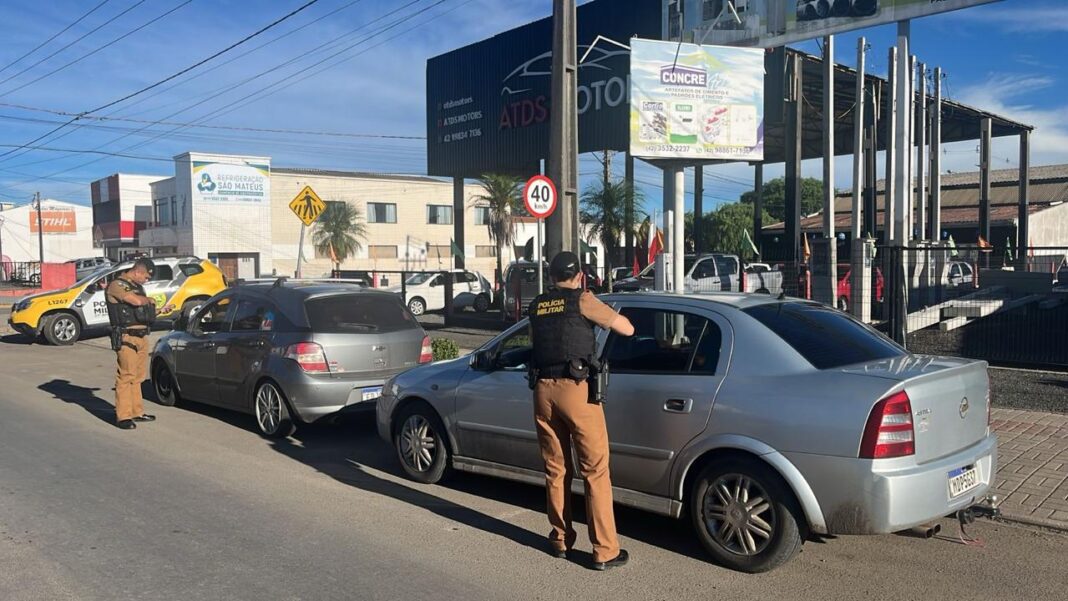 Fiscalização da PM em São Mateus do Sul contabiliza 66 infrações num único dia