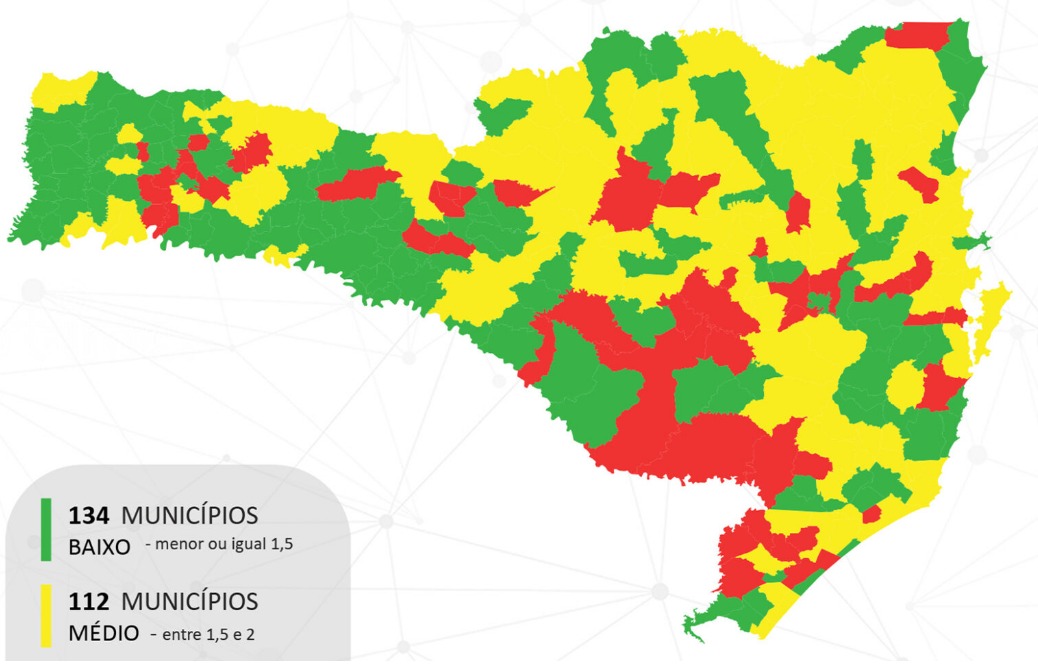 Incidência de casos de covid-19 classifica Canoinhas e Três Barras em nível baixo para o vírus