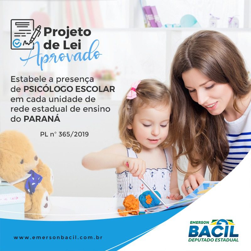 Paraná é o primeiro estado no país com aprovação da Lei (PL365/2019) de psicólogos em escolas