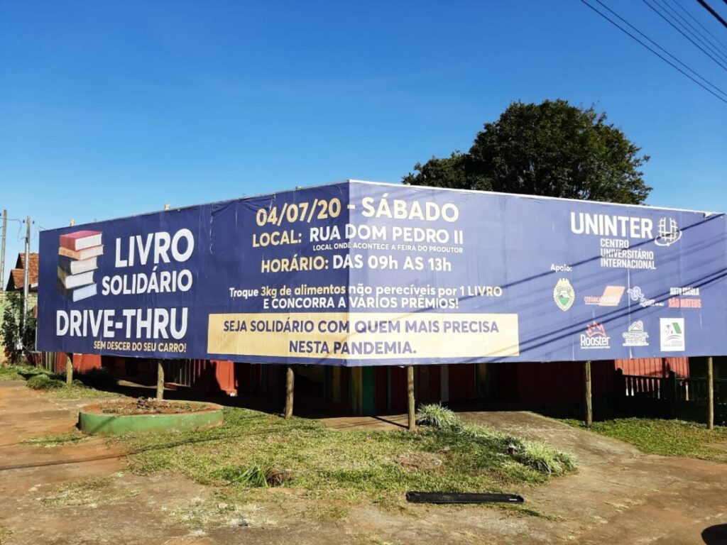 É NESTE SÁBADO: Uninter promove o 1º Livro Solidário Drive-Thru