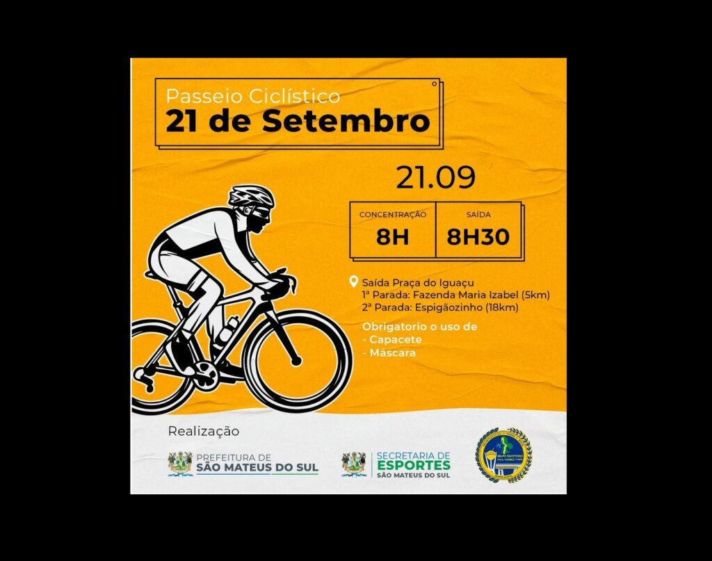 Aniversário de São Mateus do Sul contará com passeio ciclístico