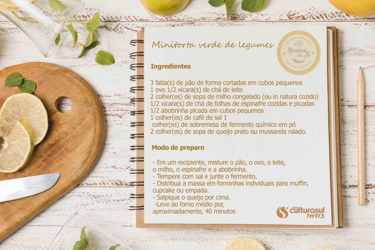 Minitorta verde de legumes