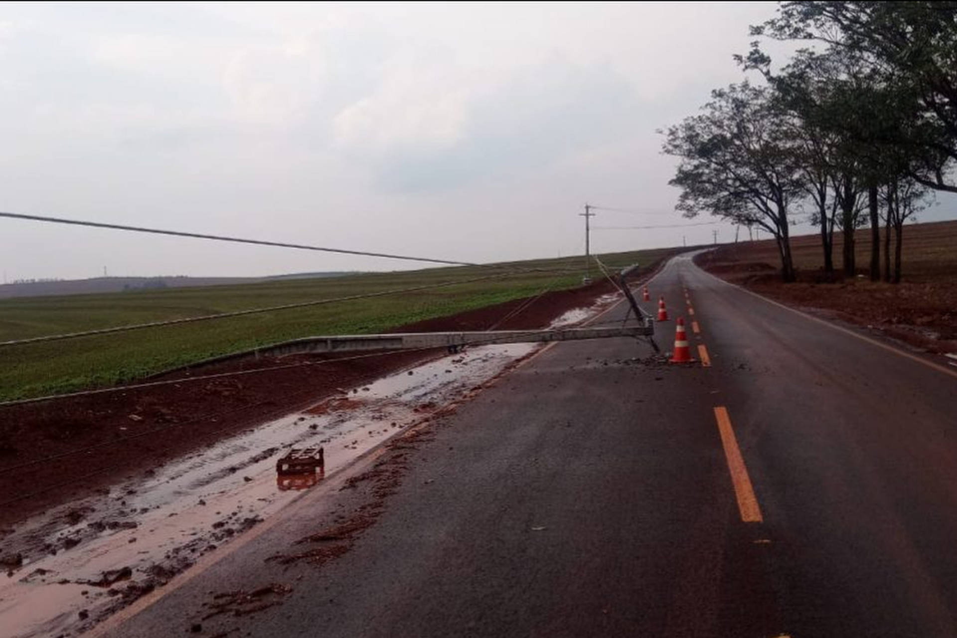 Temporal volta a causar estragos na rede elétrica em diversas regiões do Paraná