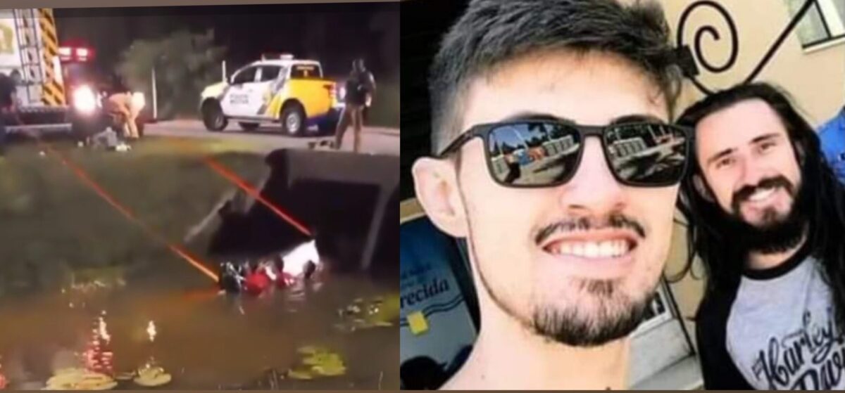 Irmãos morrem afogados após carro cair em lago de Castro