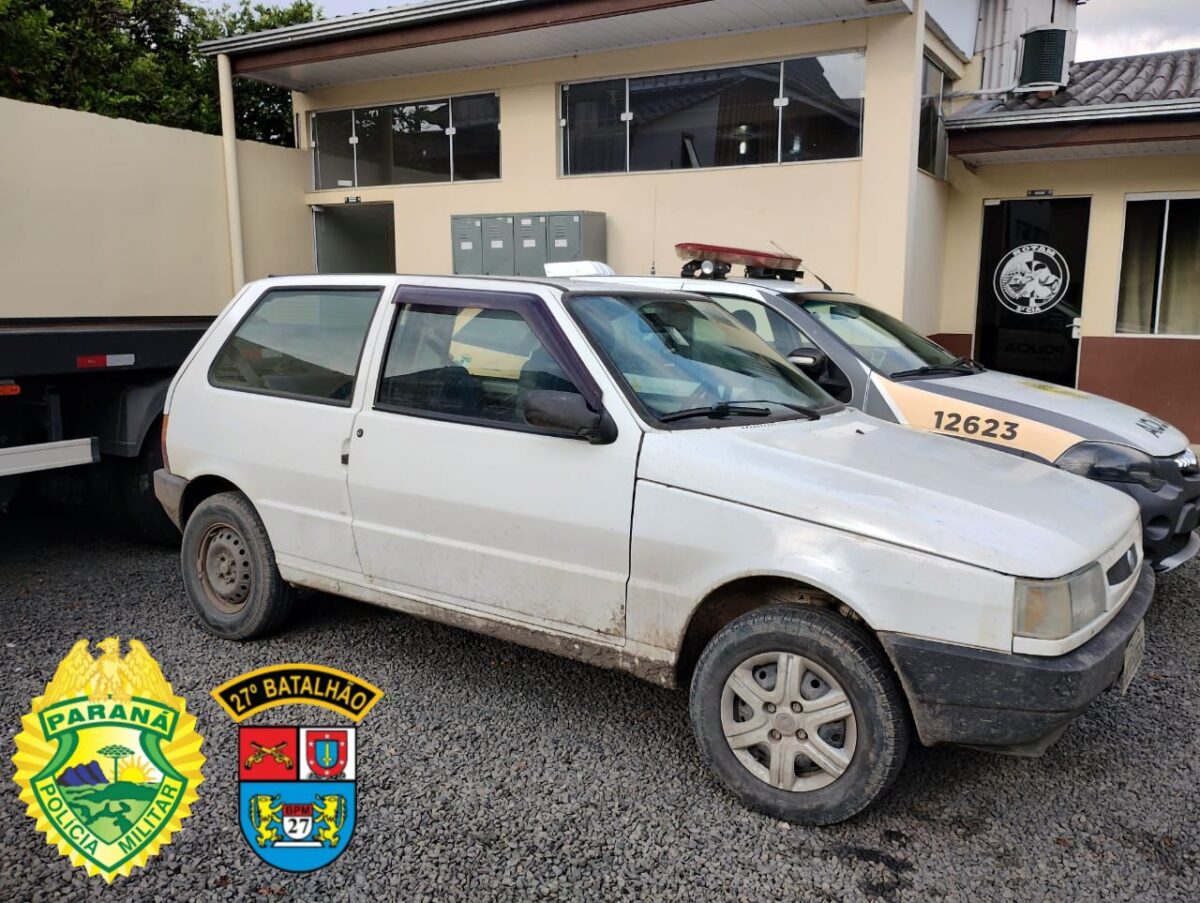 Carro é apreendido com irregularidades em São Mateus do Sul; condutor estava com CNH vencida