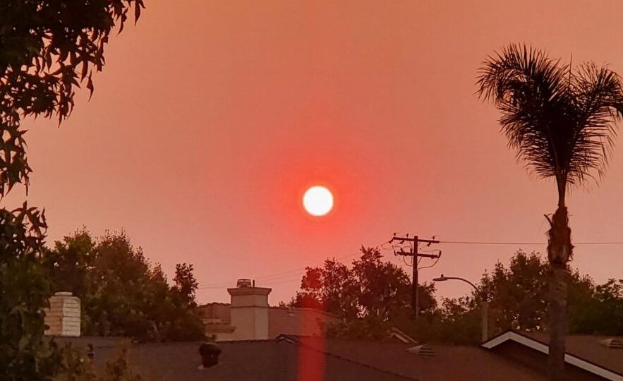 Sol avermelhado em São Mateus do Sul e região: entenda a causa do fenômeno