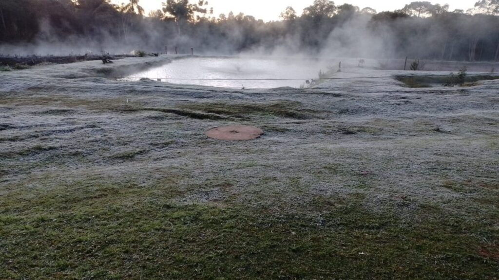 São Mateus do Sul registra temperatura negativa e mantém o status de segunda cidade mais fria do Paraná