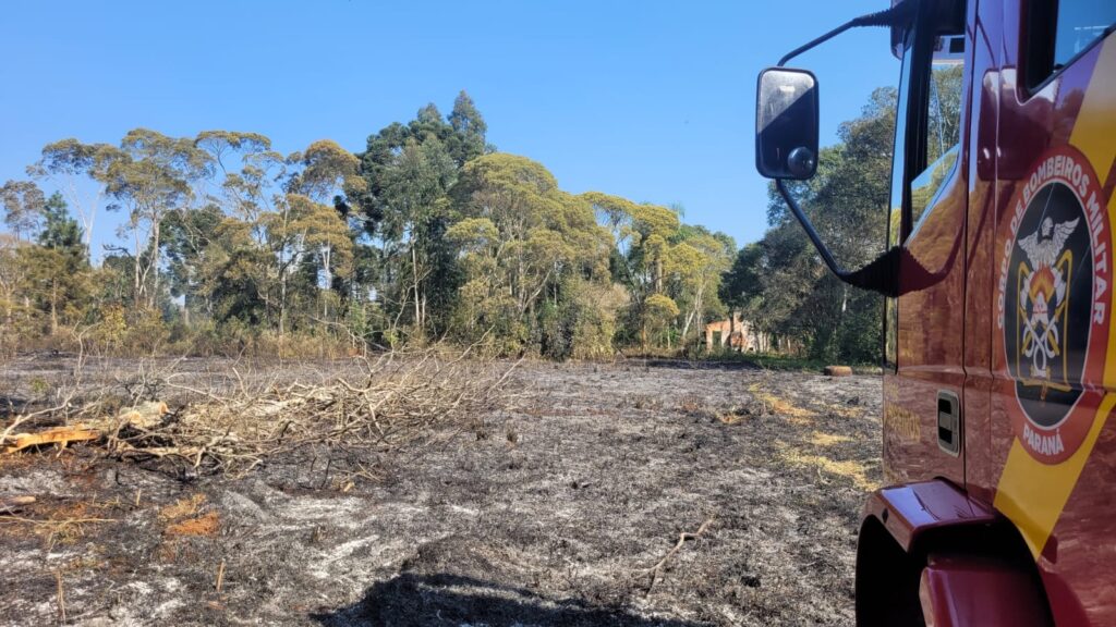 São Mateus do Sul enfrenta onda de queimadas: três incêndios foram registrados em sete horas