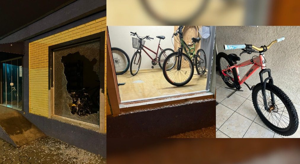 Ocorrência: homem quebra  vitrine e furta bicicleta em Rebouças