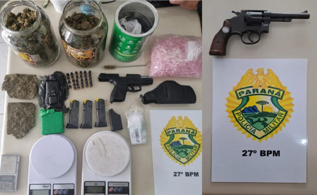 Polícia apreende drogas e armas em duas ações realizadas em União da Vitória