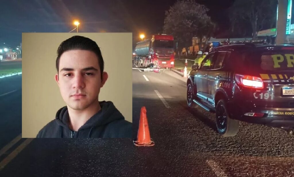 Tragédia: jovem motociclista morre em acidente com caminhão na BR-373 no PR