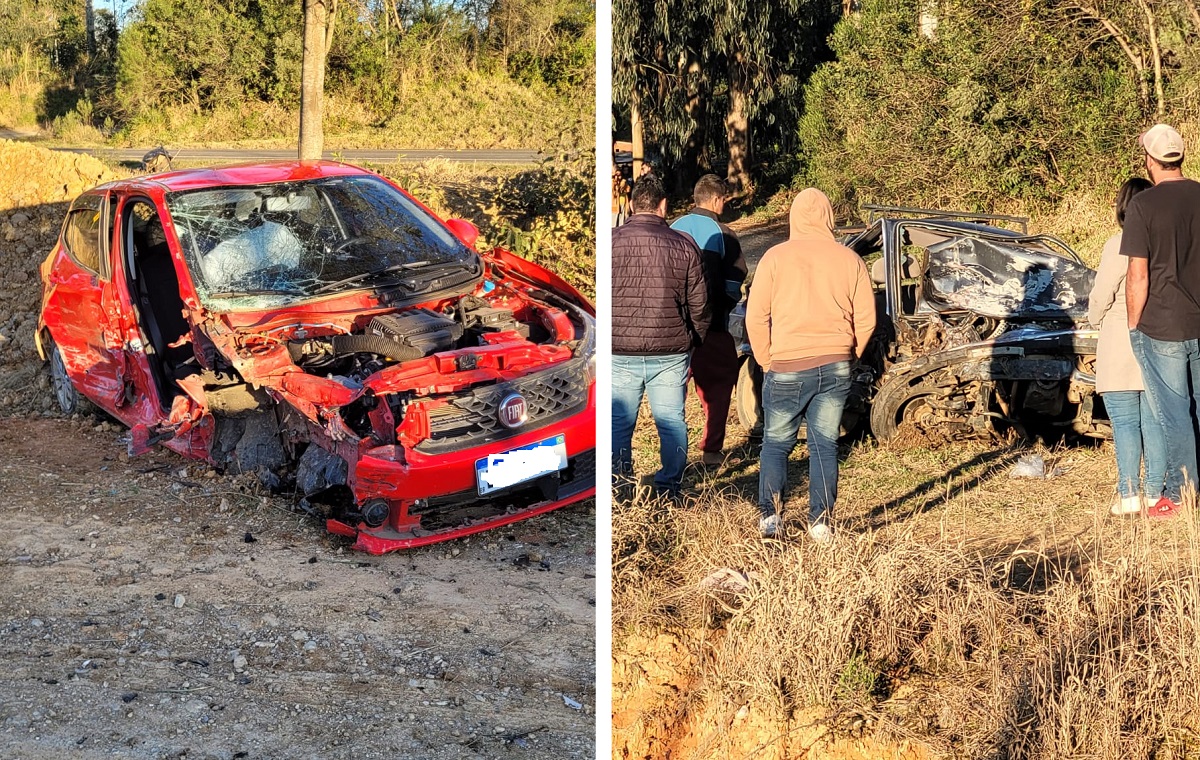 Acidente entre dois veículos na PR-151, entre São João do Triunfo e Palmeira