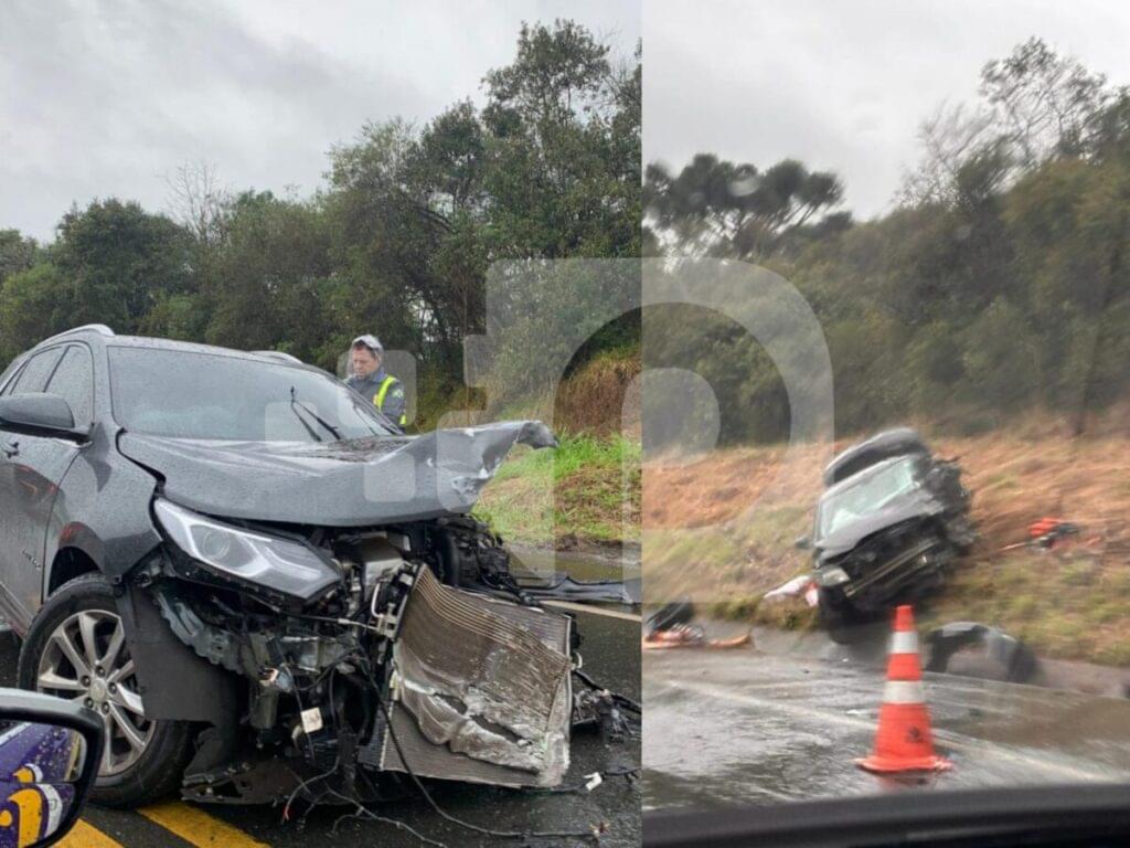 VÍDEO: colisão é registrada na BR-277 envolvendo dois carros próximo ao pedágio de Porto Amazonas