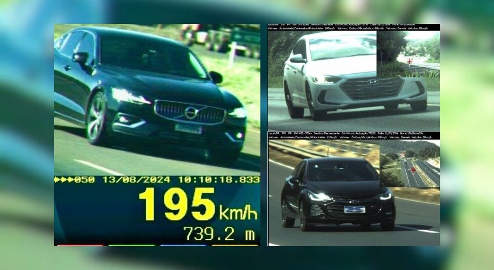 VÍDEO: PRF registra a 3ª maior velocidade do ano em rodovias federais do Paraná