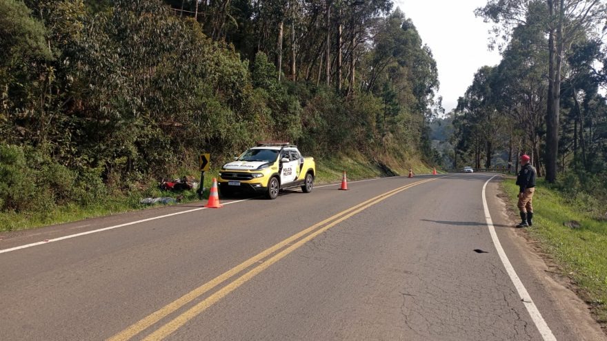 Acidente na PR-364 termina com morte de motociclista de 25 anos