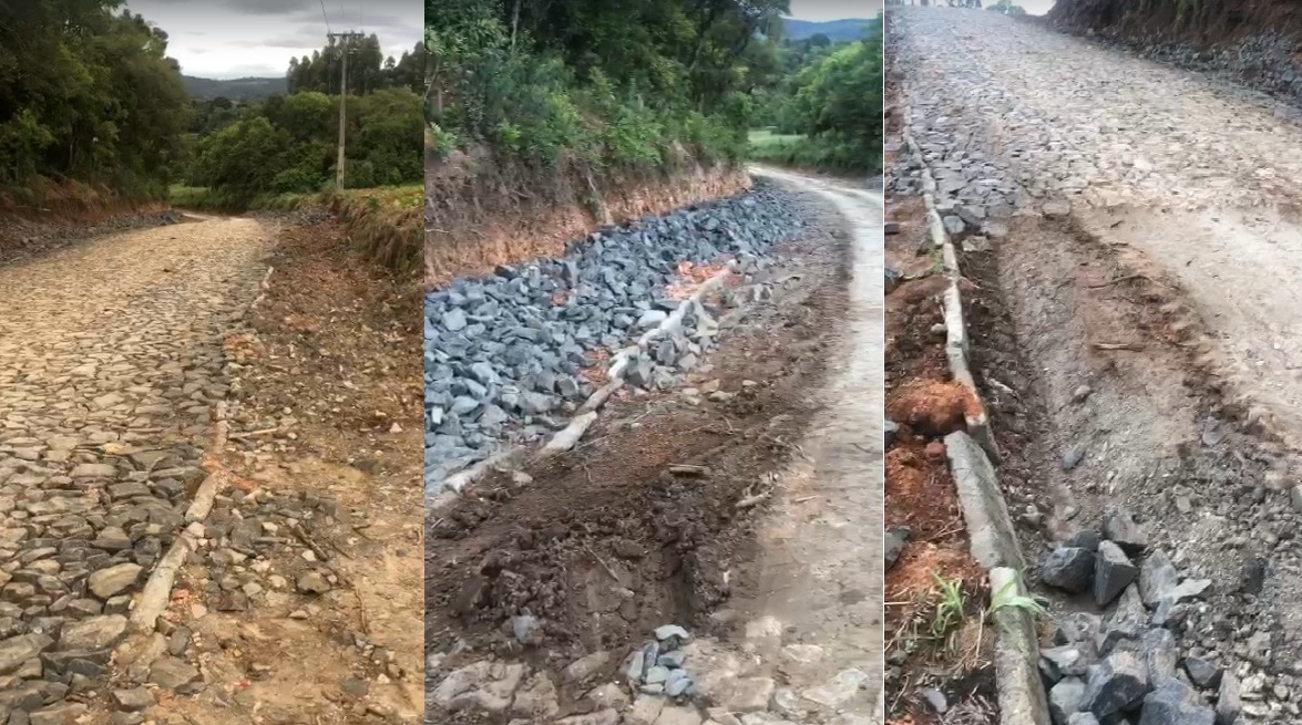 População reclama de demora e más condições na obra de calçamento em São João do Triunfo