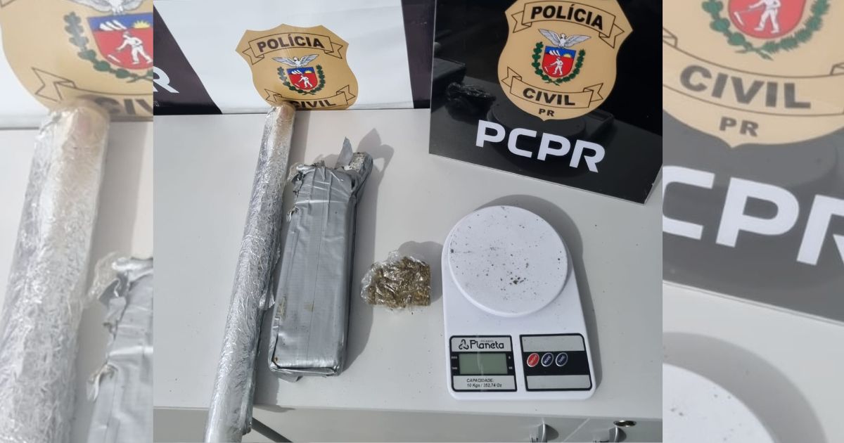 Casal é preso com maconha e equipamentos de tráfico em São Mateus do Sul