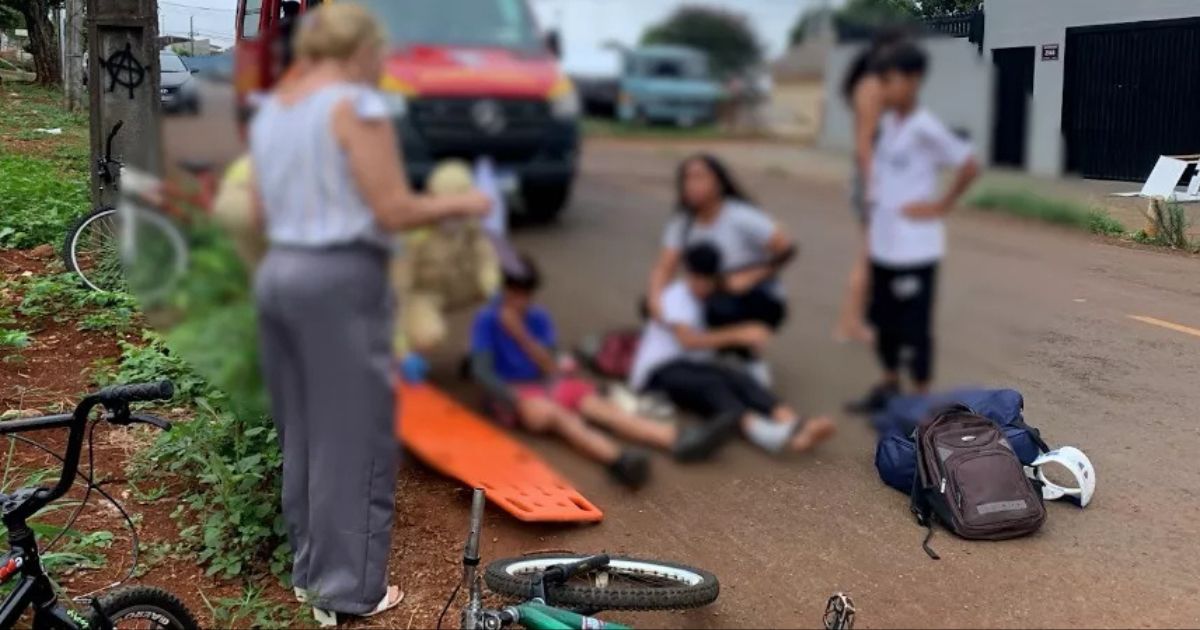 Cinco crianças são atropeladas a caminho da escola no Paraná