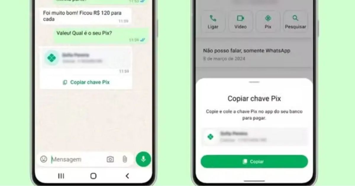 WhatsApp adiciona botão para informar chave Pix no perfil; entenda o recurso