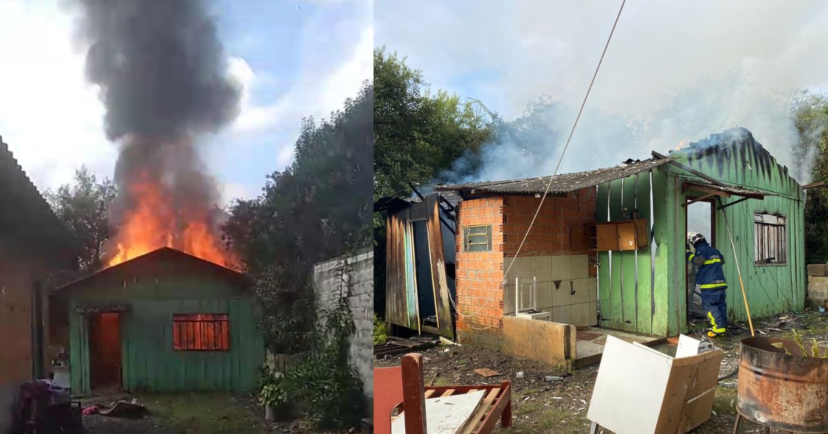 Família de São Mateus do Sul perde tudo em incêndio que destruiu casa e precisa de sua ajuda para recomeçar