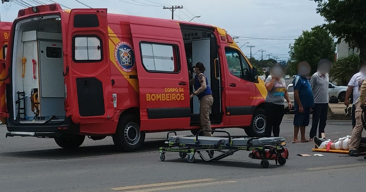 Acidente envolvendo moto deixa vítima ferida em São Mateus do Sul