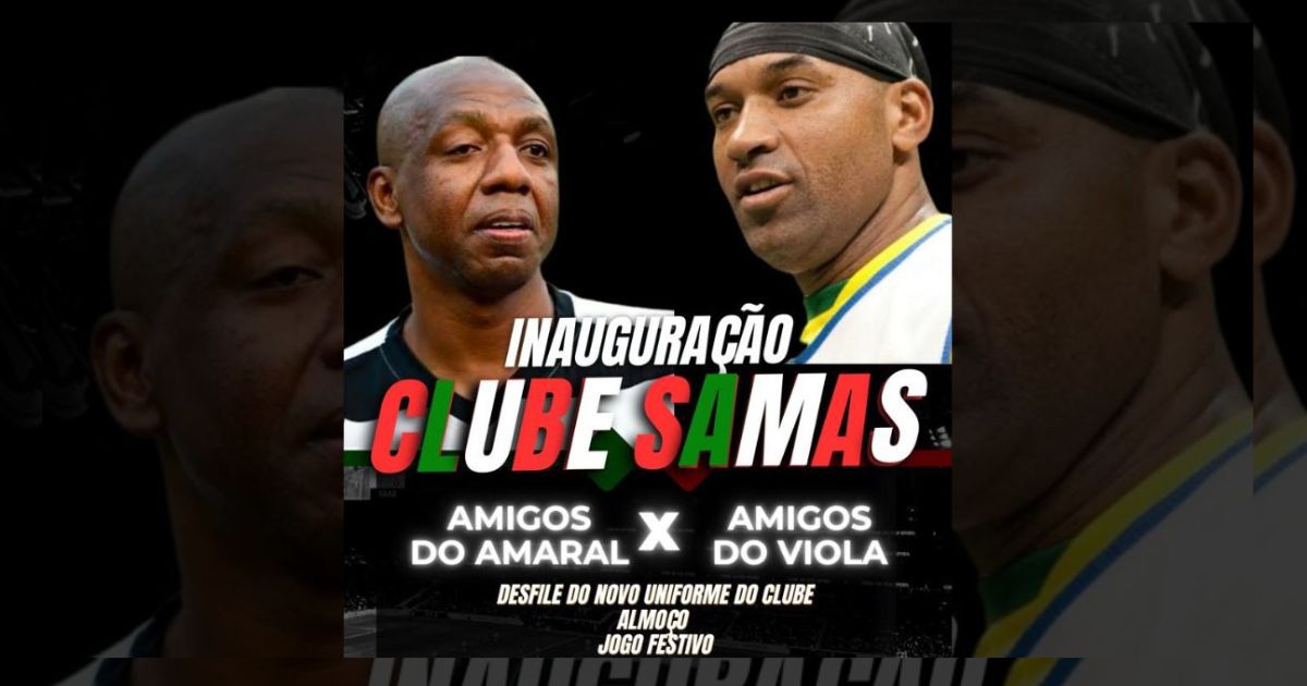 EVENTO: Samas Sport Clube promove jogo festivo e almoço com ídolos em fevereiro