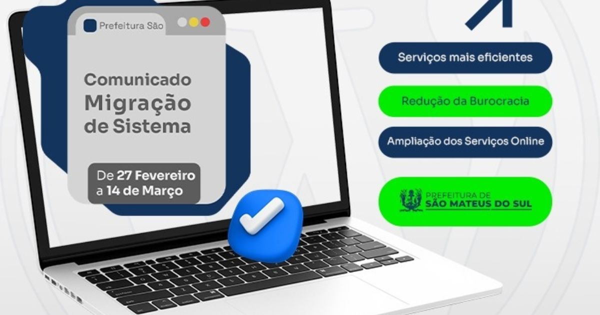 Atenção: Prefeitura de São Mateus do Sul suspende serviços online para atualização do sistema