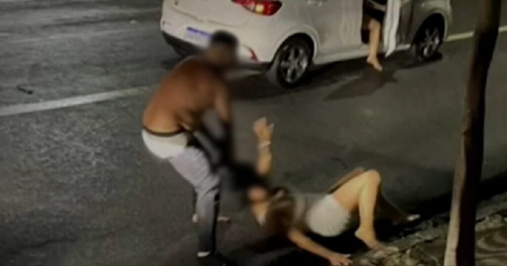 No Paraná, homem embriagado arrasta esposa pelos cabelos e ela se defende com pedaço de madeira