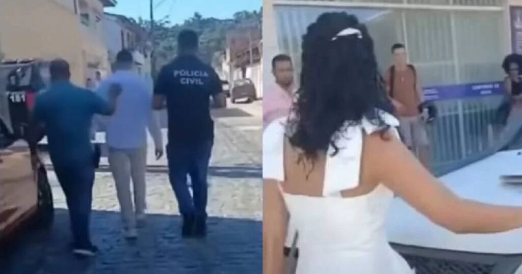 ‘Na saúde, na doença e na cadeia’: noivo é preso minutos antes do casamento