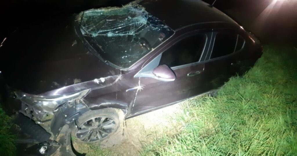 Saída de pista deixa mulher ferida na BR-376 em Ponta Grossa