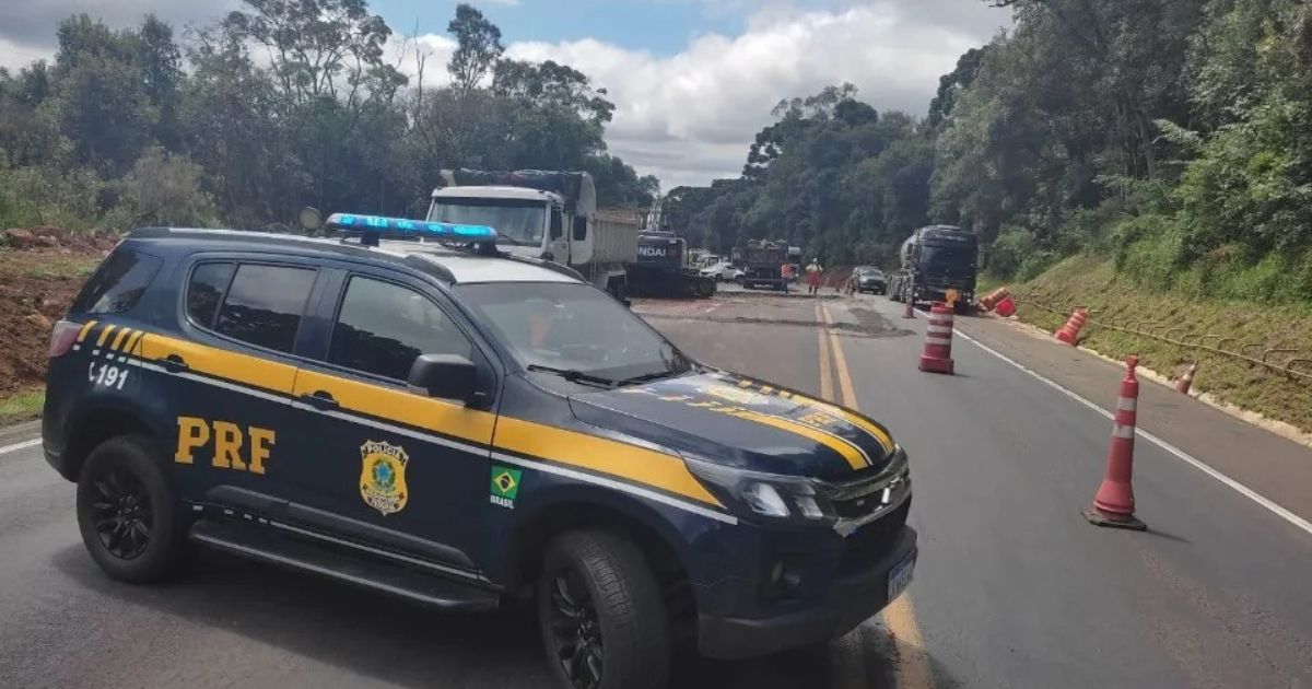 Atenção: Serra da Esperança na BR-277 está no sistema pare e siga devido a obras de recuperação