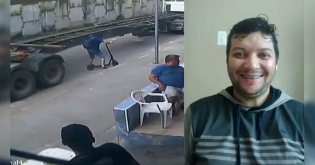 Professor morre atropelado após se desequilibrar de patinete em Paranaguá
